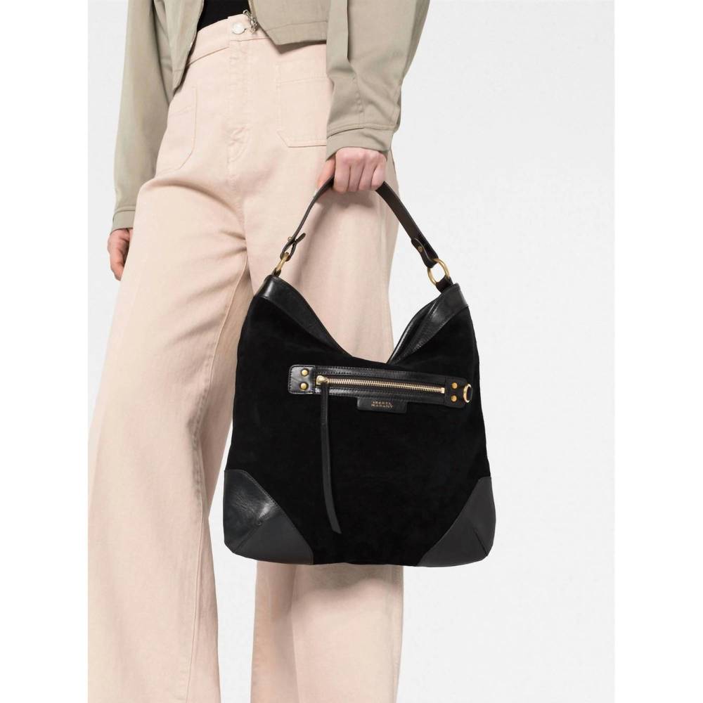 NEW ISABEL MARANT botsy day hobo shoulder bag in black - Picture 5 of 6